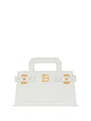 Balmain Small B-buzz Logo Shoulder Bag In Weiss