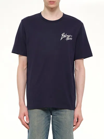 BALMAIN SMALL BALMAIN PARIS BRUSH T-SHIRT REG FIT