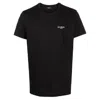 Balmain Black Crewneck T-shirt With Contrasting Logo Print In Cotton Man  In Black