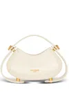 Balmain Jolie Madame Small Top-handle Bag In Box Leather In White