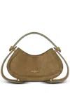 Balmain Jolie Madame Medium Top-handle Bag In Suede In Brown