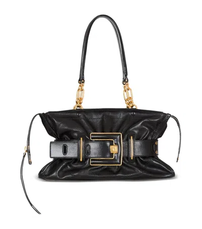 Balmain Small Leather Anthem Shoulder Bag In Black