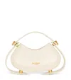 Balmain Jolie Madame Small Top-handle Bag In Box Leather In White