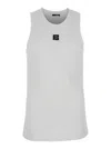 Balmain Logo-embroidered Tank Top In White