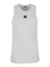 Balmain Logo-embroidered Tank Top In White