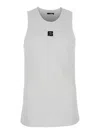 Balmain Logo-embroidered Tank Top In White