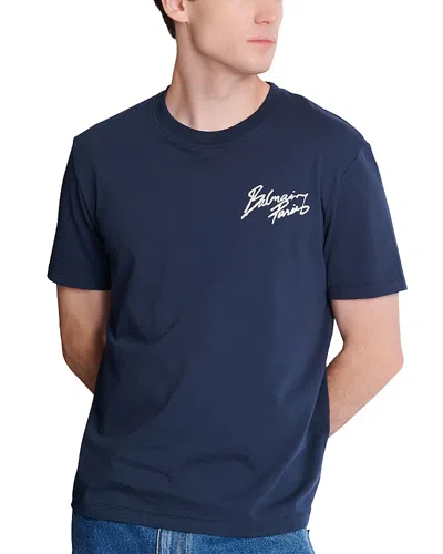 BALMAIN SMALL SCRIPT LOGO TEE