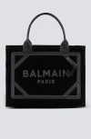Balmain Small Suede B-army Tote Bag