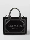 Balmain Small Suede Leather Logo Crossbody Bag