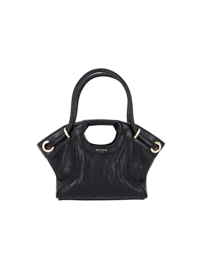 Balmain Small Tote Bag In Black