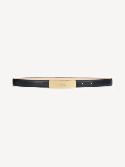 Balmain Smooth Leather Belt In Black