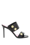 Balmain Square-headed High-heeled Sandals In Black