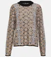 Balmain Snake-effect Jacquard Sweater In Multicoloured