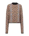 Balmain Snakeskin-jacquard Jumper In Brown
