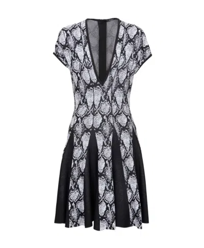 BALMAIN SNAKESKIN JACQUARD DRESS