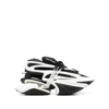 Balmain Unicorn Low Sneakers - Leather - Black In White