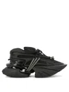 Balmain Neoprene And Leather Low-top Unicorn Sneakers In Black