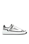 Balmain B-court Printed Calfskin Low-top Sneakers
