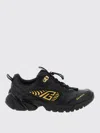 Balmain Cosmic Dust Glazed Leather Trainers In Black