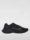 Balmain Black Run-row Leather Sneakers In 黑色