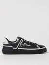 Balmain B-court Low-top Calfskin Sneakers In Schwarz