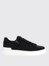 Balmain 'b-court B-buzz' Black Low Sneakers With Diamond Motif And Logo Patch On The Tongue In Schwarz