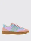 Balmain Swan Suede Rubber Sole Sneakers In Multi