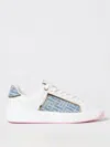Balmain B-court Panelled Leather Sneakers In White