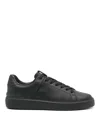 Balmain Low Top Lace Up Sneaker In Black