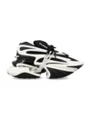 Balmain Unicorn Low Sneakers - Leather - Black In White