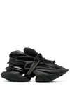 Balmain Neoprene And Leather Low-top Unicorn Sneakers In Black