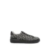 Balmain Sneakers B-court In Jacquard Con Monogramma In Black