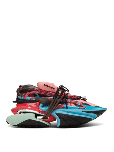 Balmain Unicorn Low Hollow-sole Trainers In Pink