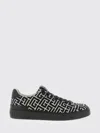 Balmain B Court Monogram Jacquard Low Top Sneaker In Black