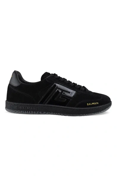 Balmain Men Sneakers Swan In Black