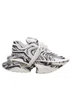 Balmain Unicorn Wave Sneakers In Black/white