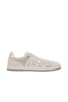 Balmain Swan Suede And Smooth Leather Trainers In White
