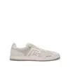 Balmain Swan Suede And Smooth Leather Trainers In White