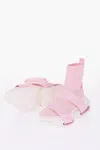 Balmain Sock High-top Sneakers With Strap Closure In Pink