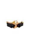 Balmain Soft Chain Leather Bracelet In Black