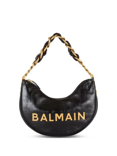 Balmain Soft Moon 1945 Shoulder Bag In Black