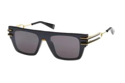 Balmain Soldat Grey Browline Unisex Sunglasses Bps-124 A 148