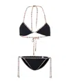 Balmain Solid Color Bikini In Black