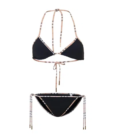 Balmain Solid Color Bikini In Black