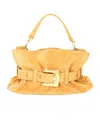 Balmain Solid Color Shoulder Bag In Yellow