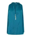 Balmain Solid Color Sleeveless Pullover Top In Blue
