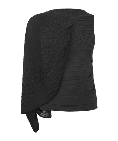 Balmain Solid Color Sleeveless Top In Animal Print