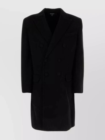 BALMAIN SOPHISTICATED DOUBLE-BREASTED WOOL COAT