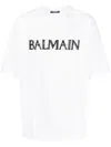 Balmain Sparkling Crystal Logo T-shirt. In White