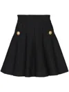 Balmain Sequin-embellished Knitted Mini Skirt In Black